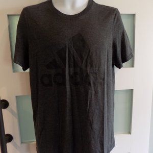 Adidas Dark Gray W/Black Logo Amplifier Tee Size S Men's EUC